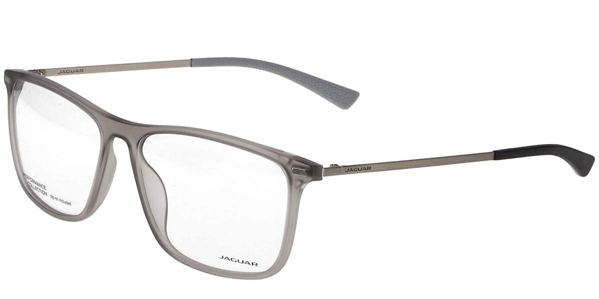 Jaguar 6836 With Clip-On 6500 58 Gråa Glasögon (Endast Båge) Män
