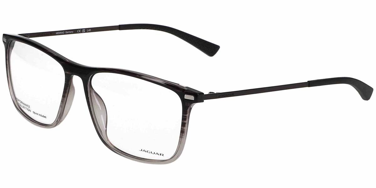 Jaguar 6836 With Clip-On 6501 58 Gråa Glasögon (Endast Båge) Män