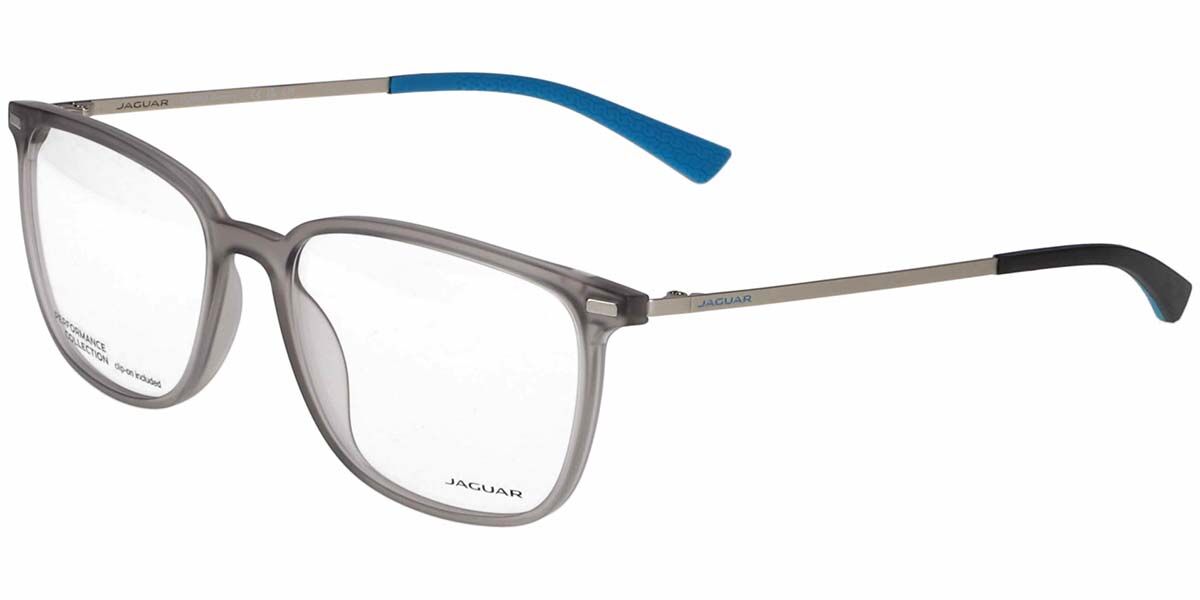 Jaguar 6837 With Clip-On 6501 56 Gråa Glasögon (Endast Båge) Män
