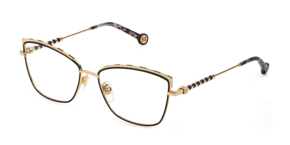 Carolina Herrera VHE184 033M Eyeglasses in Gold Black | SmartBuyGlasses USA