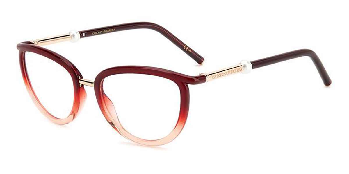Carolina Herrera HER 0079 C19 Eyeglasses in Faded Transparent Burgundy ...