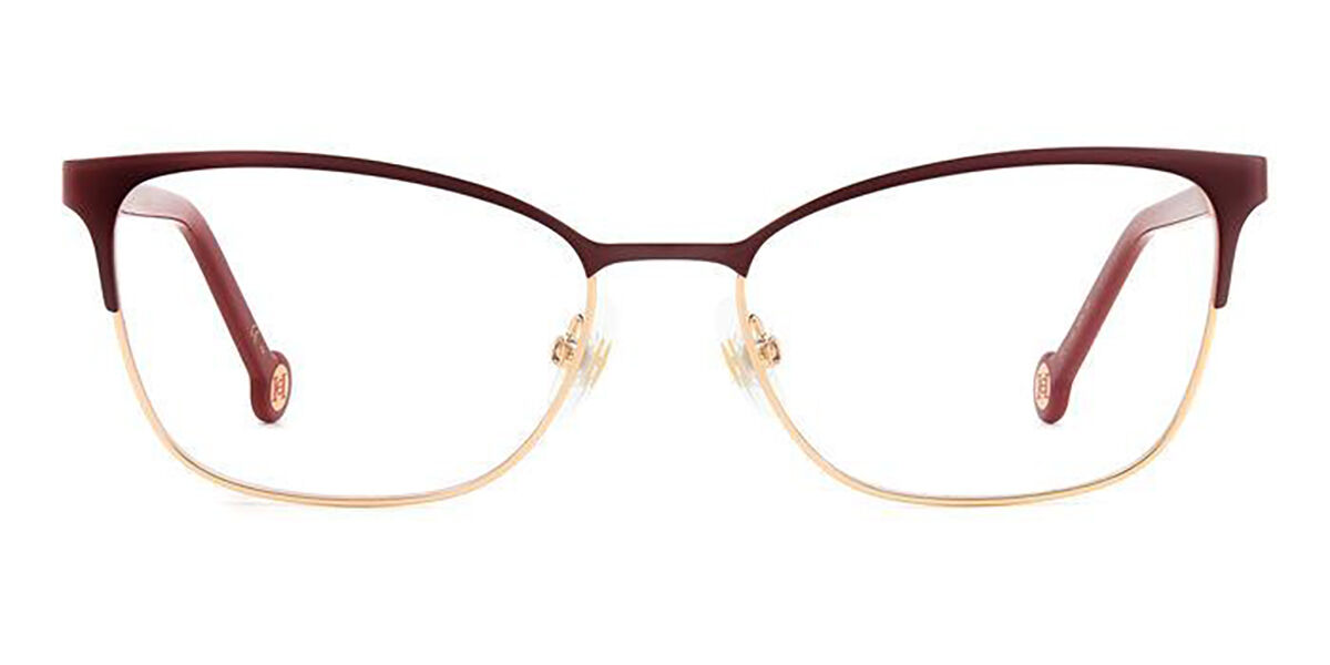 Lunettes Carolina Herrera Her 0164 Noa Gold Burgundy Easylunettes