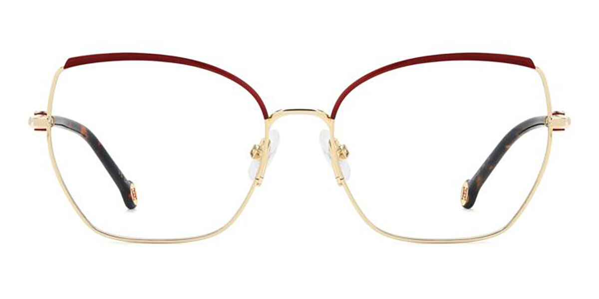 Photos - Glasses & Contact Lenses Carolina Herrera HER 0306 000 Women's Eyeglasses Gold Size 56  - Blue Light Block Available (Frame Only)