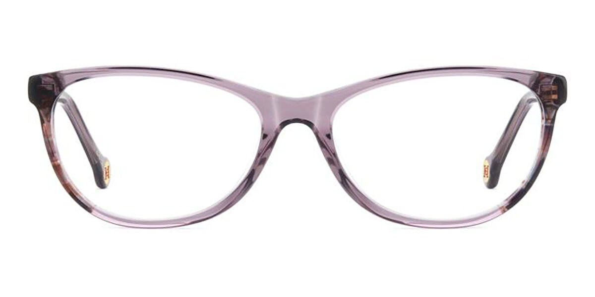 Carolina Herrera HER 0393 0T7 Ovalt Transparent Violet/Horn glasögon ...