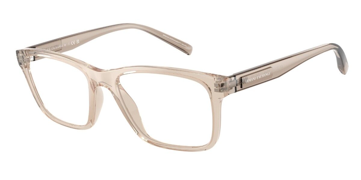 Armani Exchange AX3114F Asian Fit 8344 55 Bruna Glasögon (Endast Båge) Män