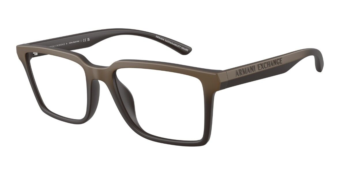 Armani Exchange AX3129U Men's Glasses, Brown, Size 54