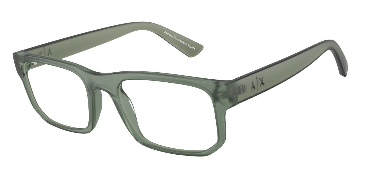 Armani Exchange AX3135F Asian Fit 8362 54 Gr&ouml;na Glas&ouml;gon (Endast B&aring;ge) M&auml;n
