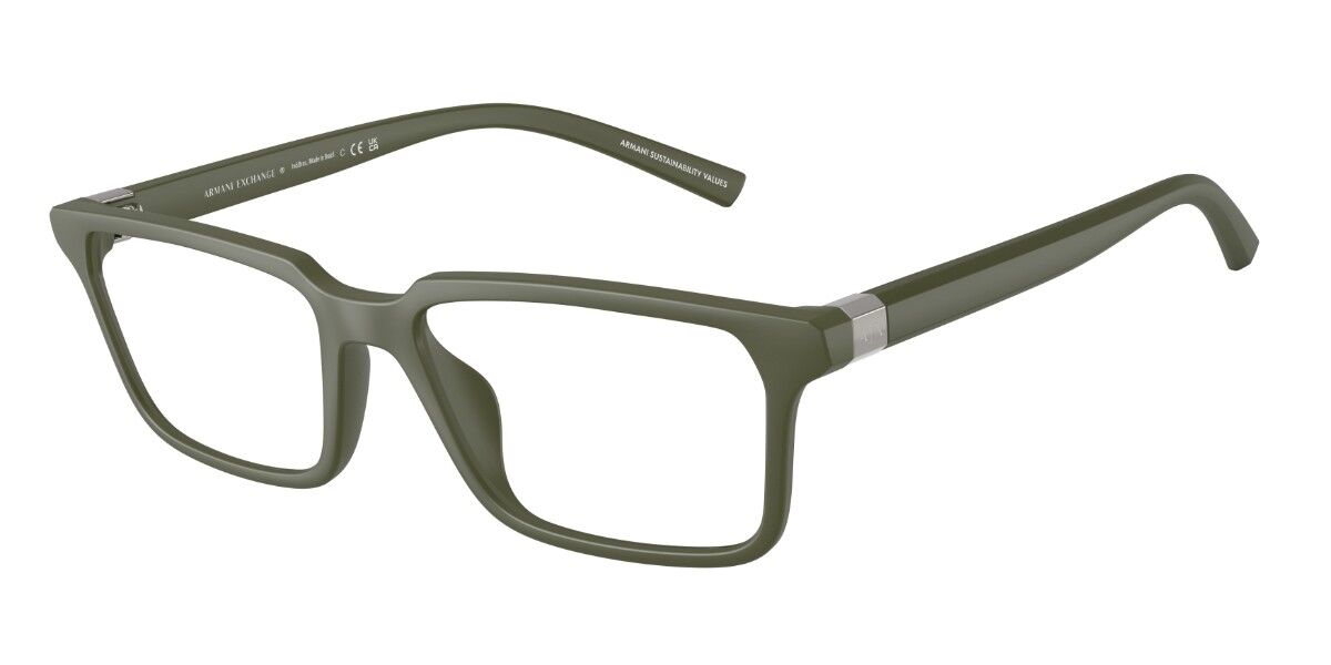 Armani Exchange AX3137U 8301 54 Gr&ouml;na Glas&ouml;gon (Endast B&aring;ge) M&auml;n