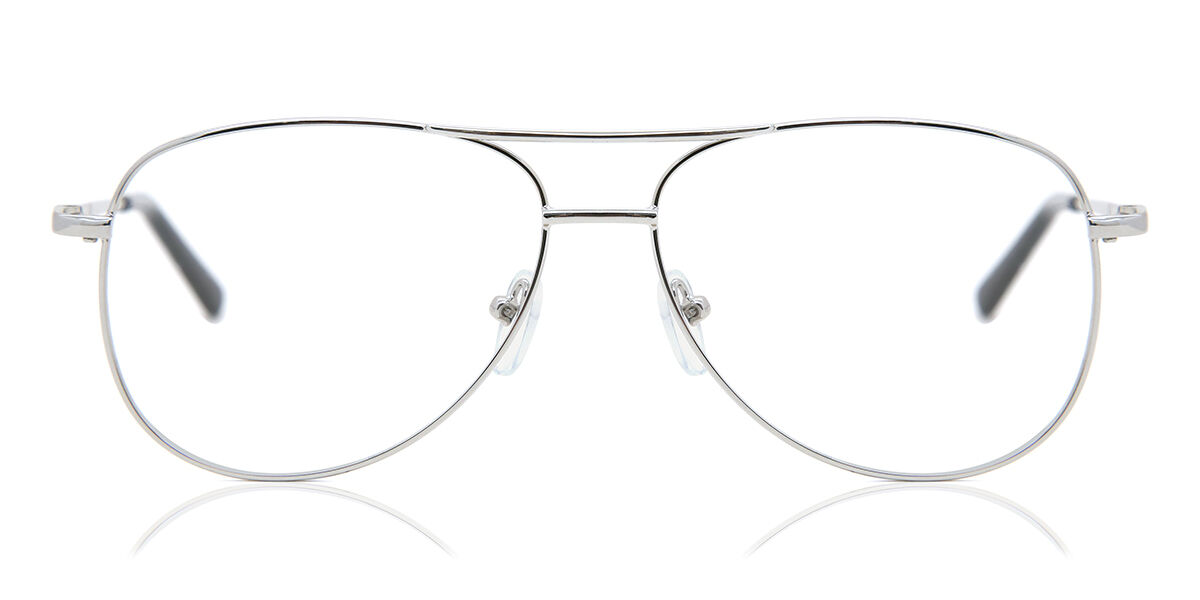 Damen Pilot Vollrand Metal Silver Brillen - Blaulichtbrille - SmartBuy Collection