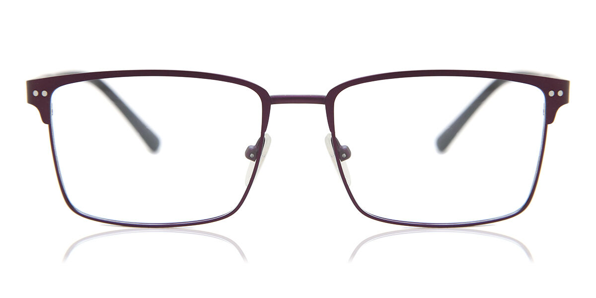 Herren Quadratisch Vollrand Metal Purple Brillen - Blaulichtbrille - SmartBuy Collection