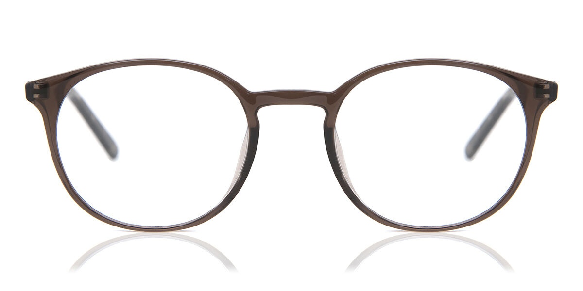 Herren Oval Vollrand Plastik Braune Brillen - Blaulichtbrille - SmartBuy Collection