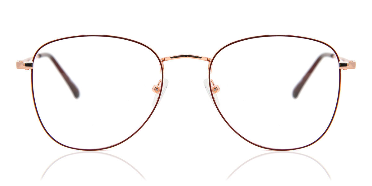 Herren Oval Vollrand Metal Rote Brillen - Blaulichtbrille - SmartBuy Collection