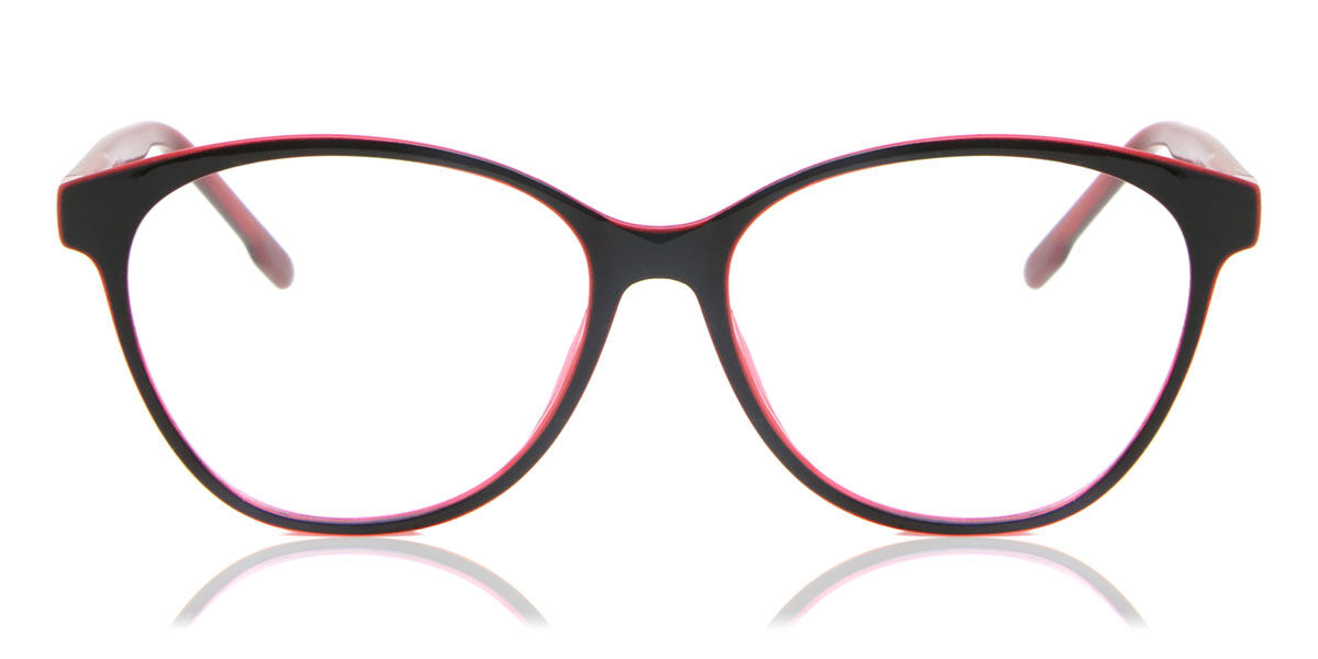 Herren Oval Vollrand Plastik Schwarze Brillen - Blaulichtbrille - SmartBuy Collection