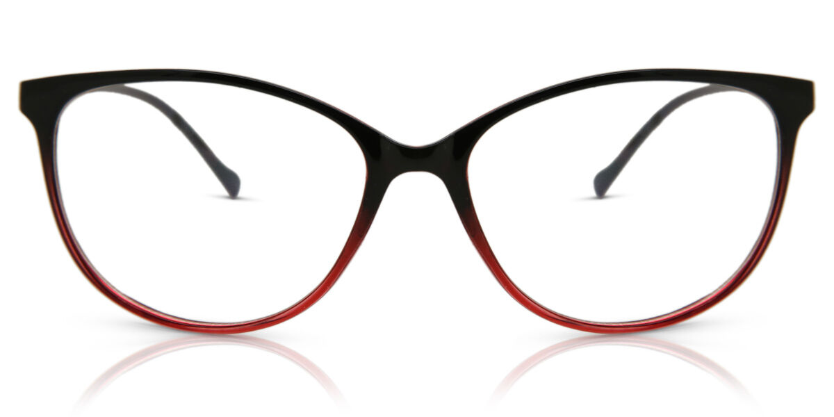Cat Eye Full Rim Plastikowy Czarne Okulary Korekcyjne Damskie - Okulary Blokujące Niebieskie Światło - SmartBuy Collection