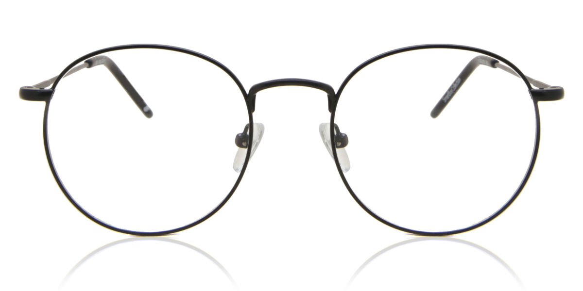 Photos - Glasses & Contact Lenses SmartBuy Collection Oval Full Rim Metal Men's Glasses Discount Online Blac 