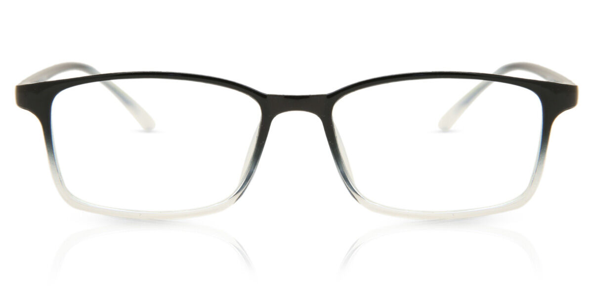 Herren Quadratisch Vollrand Plastik Schwarze Brillen - Blaulichtbrille - SmartBuy Collection