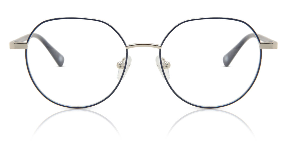 Herren Oval Vollrand Metal Blaue Brillen - Blaulichtbrille - SmartBuy Collection