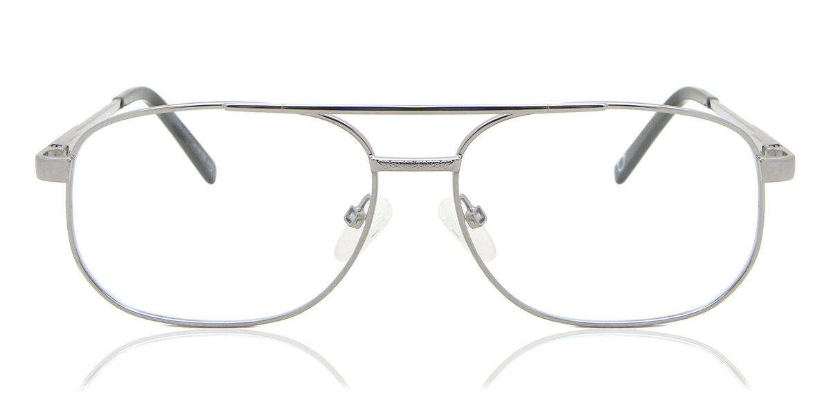Herren Pilot Vollrand Metal Graue Brillen - Blaulichtbrille - SmartBuy Collection