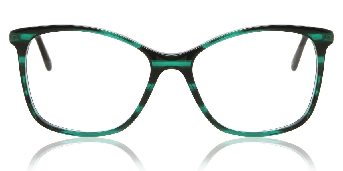 Damen Quadratisch Vollrand Plastik Grüne Brillen - Blaulichtbrille - SmartBuy Collection