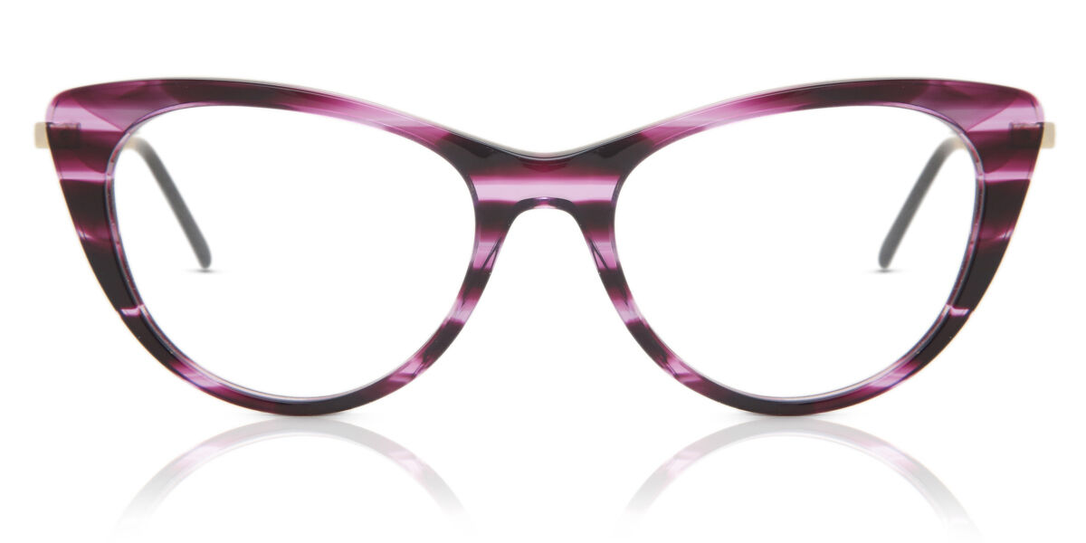 Cat Eye Armazón Completo Plastico Purple Lentes Recetadas Para Mujer - Gafas Anti-Azules - SmartBuy Collection