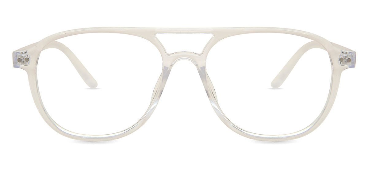 Oversized Halv Ram Plast Glas&ouml;gon M&auml;n - Bl&aring;a Light Glas&ouml;gon - SmartBuy Collection