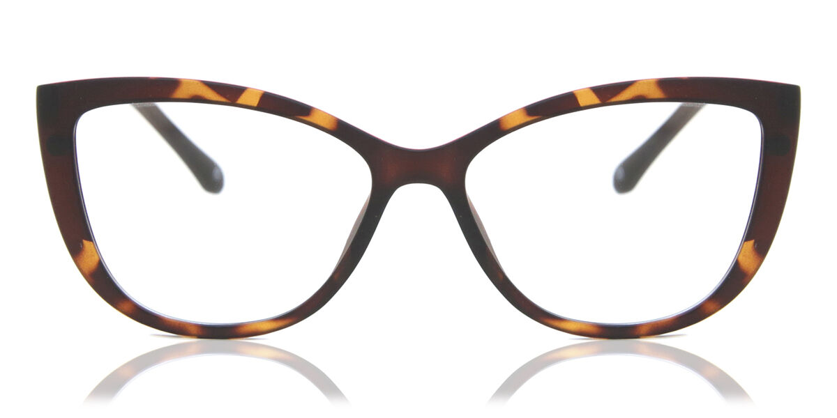 Cat Eye Clip-On TR90 Womens Glasses Discount Online Tortoiseshell Size 54, Free Lenses, HSA/FSA Insurance, Blue Light Block Available - SmartBuy Coll