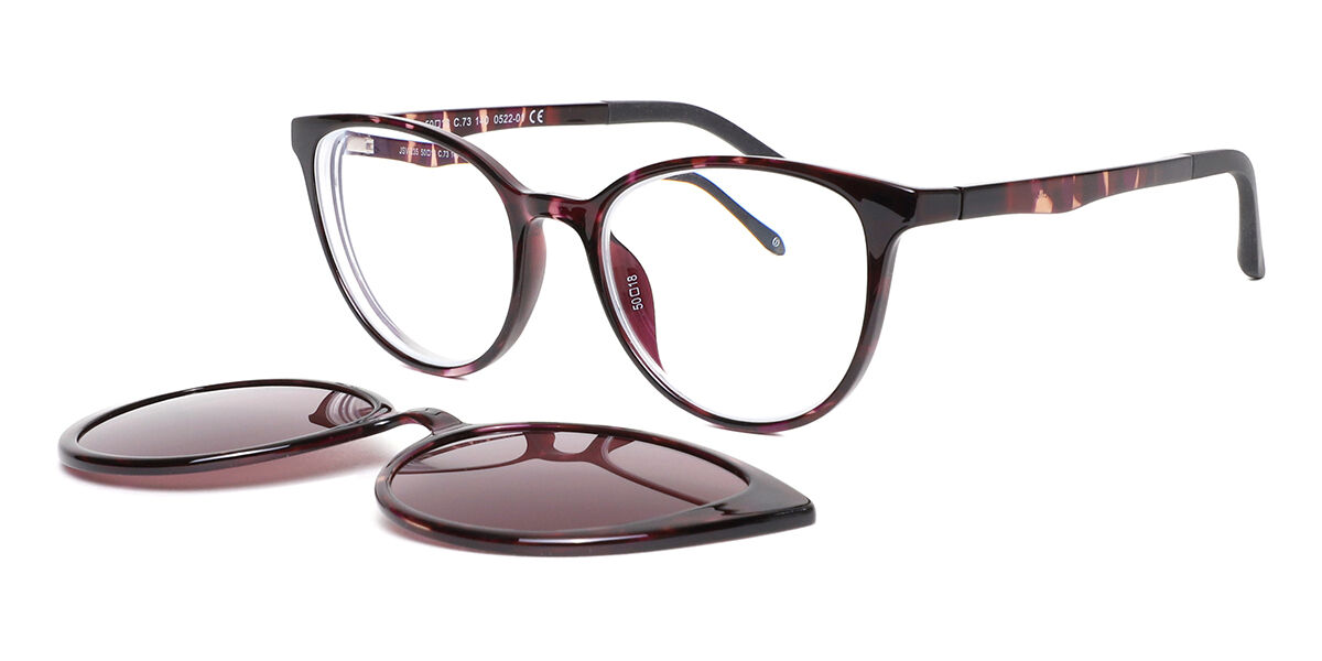 Cat Eye Clip-On TR90 Womens Glasses Discount Online Tortoiseshell Size 50, Free Lenses, HSA/FSA Insurance, Blue Light Block Available - SmartBuy Coll