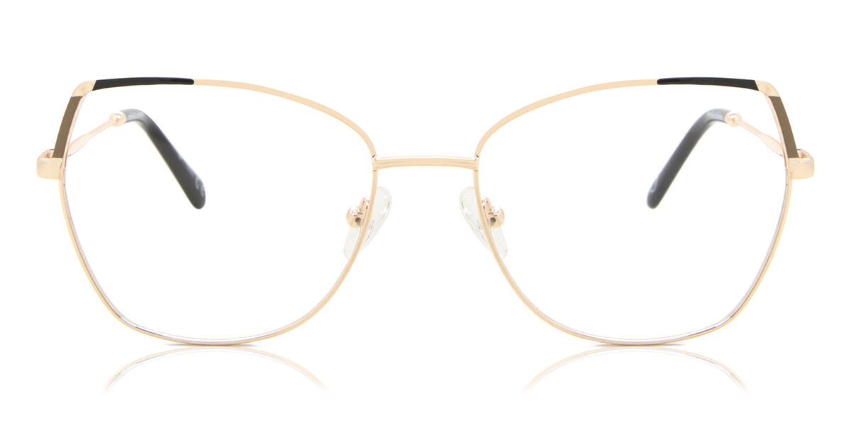 Cat Eye Full Rim Metal Women’s Prescription Glasses Online Gold Size 55 - Blue Light Block Available - SmartBuy Collection