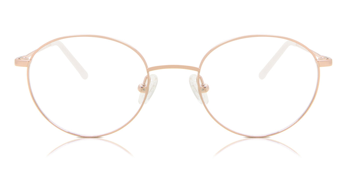 Oval Full Rim Titanium Women’s Prescription Glasses Online Rose-Gold Size 49 - Blue Light Block Available - SmartBuy Collection