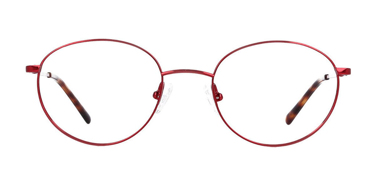 Oval Full Rim Titanium Women’s Prescription Glasses Online Red Size 49 - Blue Light Block Available - SmartBuy Collection