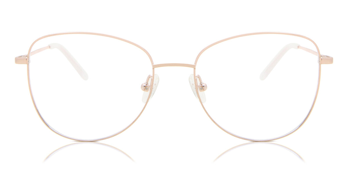 Oval Full Rim Titanium Women’s Prescription Glasses Online Rose-Gold Size 53 - Blue Light Block Available - SmartBuy Collection