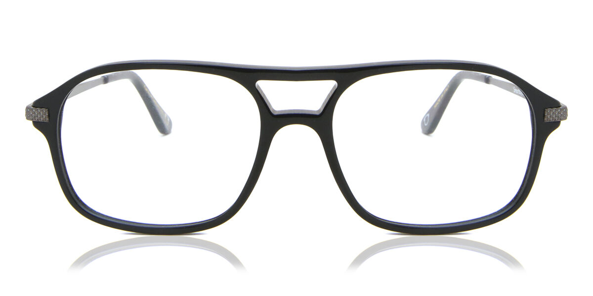 Pilot Full Rim Plastic Men's Prescription Glasses Online Black Size 53 - Blue Light Block Available - SmartBuy Collection
