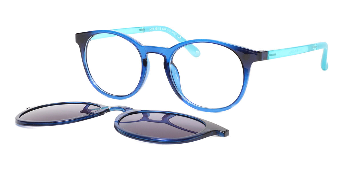 Herren Oval Clip-On Plastik Blaue Brillen - Blaulichtbrille - SmartBuy Collection