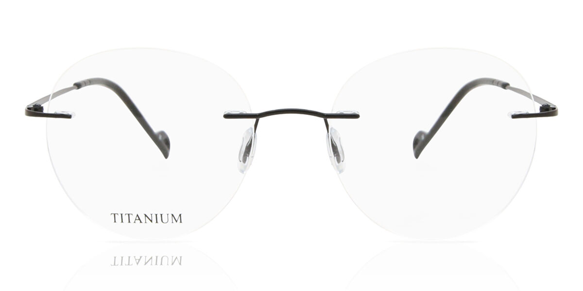 Round Rimless Titanio Negras Gafas Recetadas Para Hombre - Gafas Anti-Azules - SmartBuy Collection