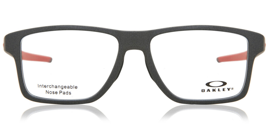 Oakley OX8143 CHAMFER SQUARED 814308 Eyeglasses in Satin Light Grey |  SmartBuyGlasses USA