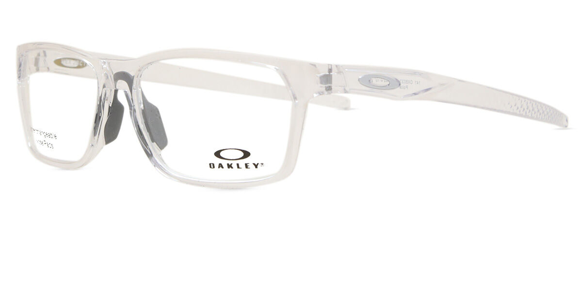 Clear Keyhole Bridge Acetate Trapezoid Blue Light Glasses