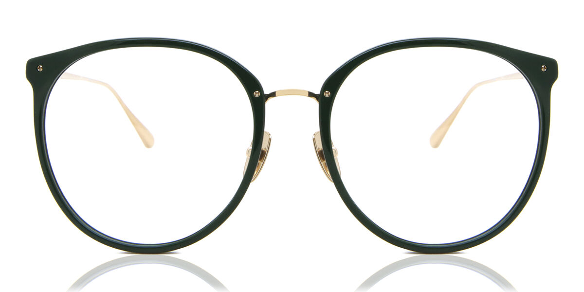 Linda Farrow KINGS LFL747 C28 Eyeglasses in Forest Green Light Gold