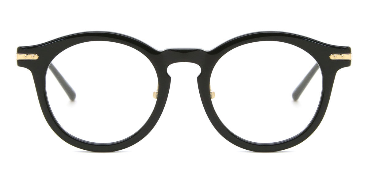 Linda Farrow PARLER LF80A Asian Fit C1 47 Svarta Glas&ouml;gon (Endast B&aring;ge) M&auml;n
