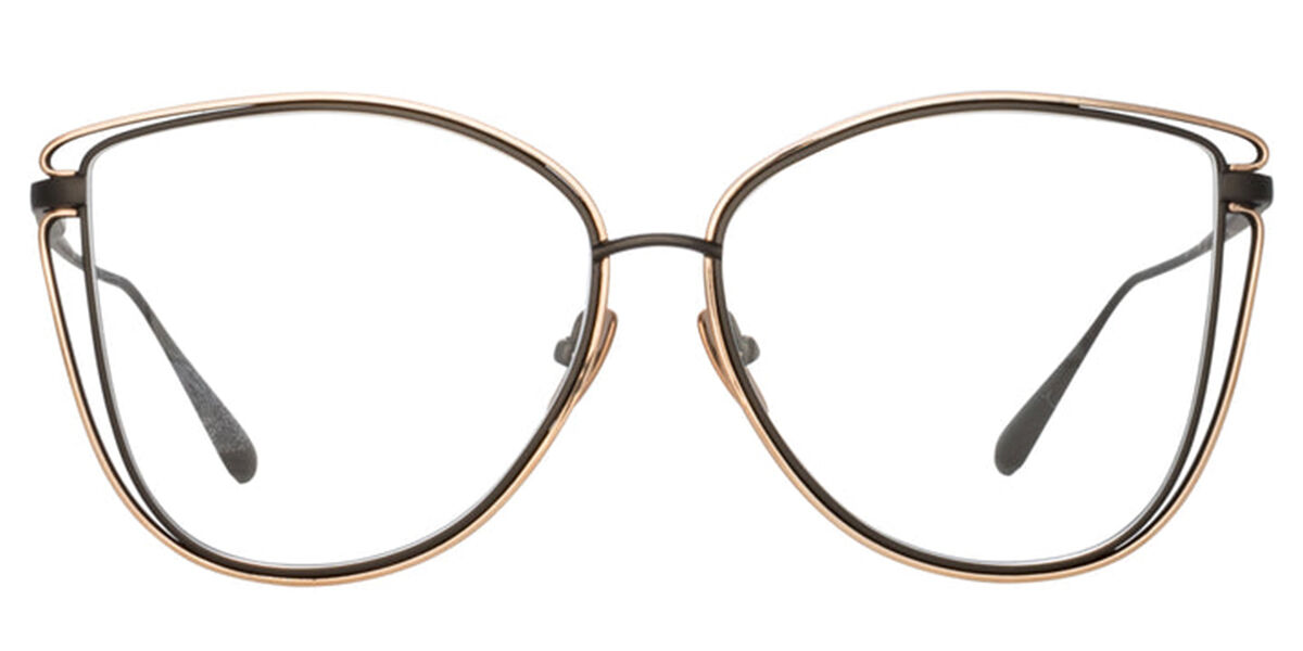 Linda Farrow DINAH LFL1422 C4 Women's Eyeglasses Gold Size 59 - Blue Light Block Available