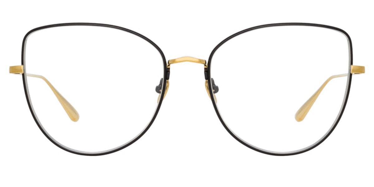 Linda Farrow ELOISE LFL1336 C1 Women's Eyeglasses Black Size 61 - Blue Light Block Available