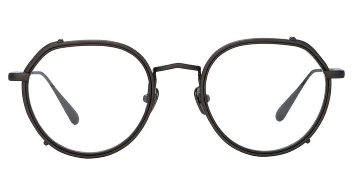 Linda Farrow FALCON LFL1387 C4 Men's Eyeglasses Black Size 49 - Blue Light Block Available