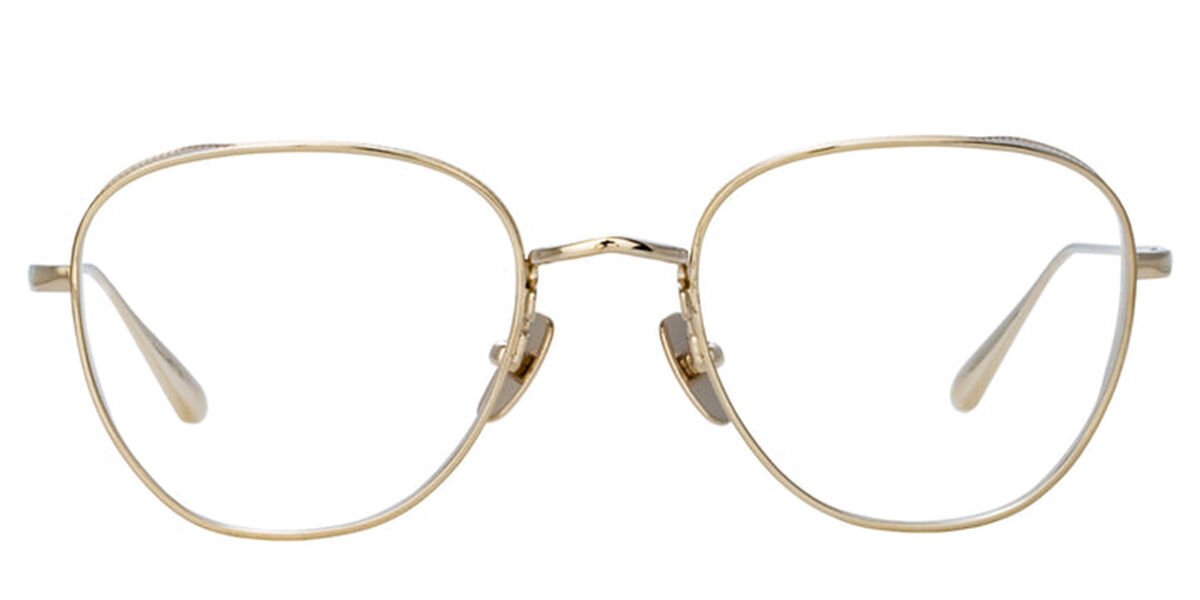 Linda Farrow HARDY LFL1503 C6 Men's Eyeglasses Gold Size 54 - Blue Light Block Available