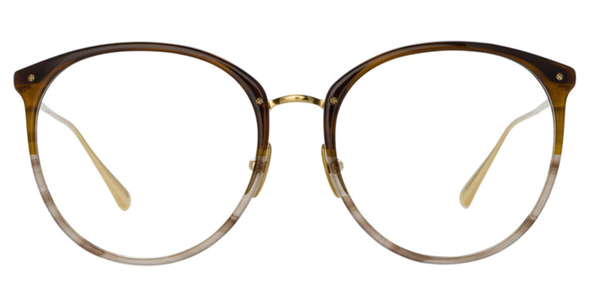 Linda Farrow KINGS LFL747 C39 Women's Eyeglasses Brown Size 58 - Blue Light Block Available