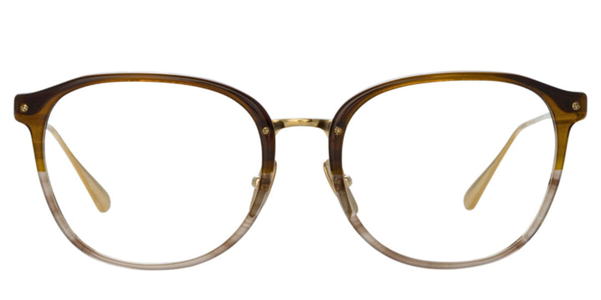 Linda Farrow PARK LFL1483 C3 Men's Eyeglasses Brown Size 52 - Blue Light Block Available