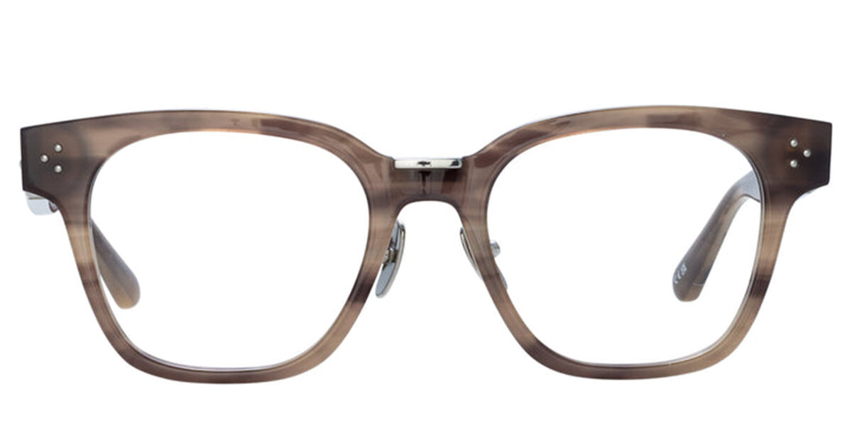 Linda Farrow SANCHEZ LFL1481 C3 Men's Eyeglasses Grey Size 52 - Blue Light Block Available