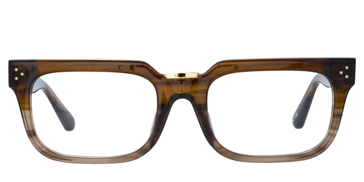 Linda Farrow YOAN LFL1482 C2 Men's Eyeglasses Brown Size 50 - Blue Light Block Available