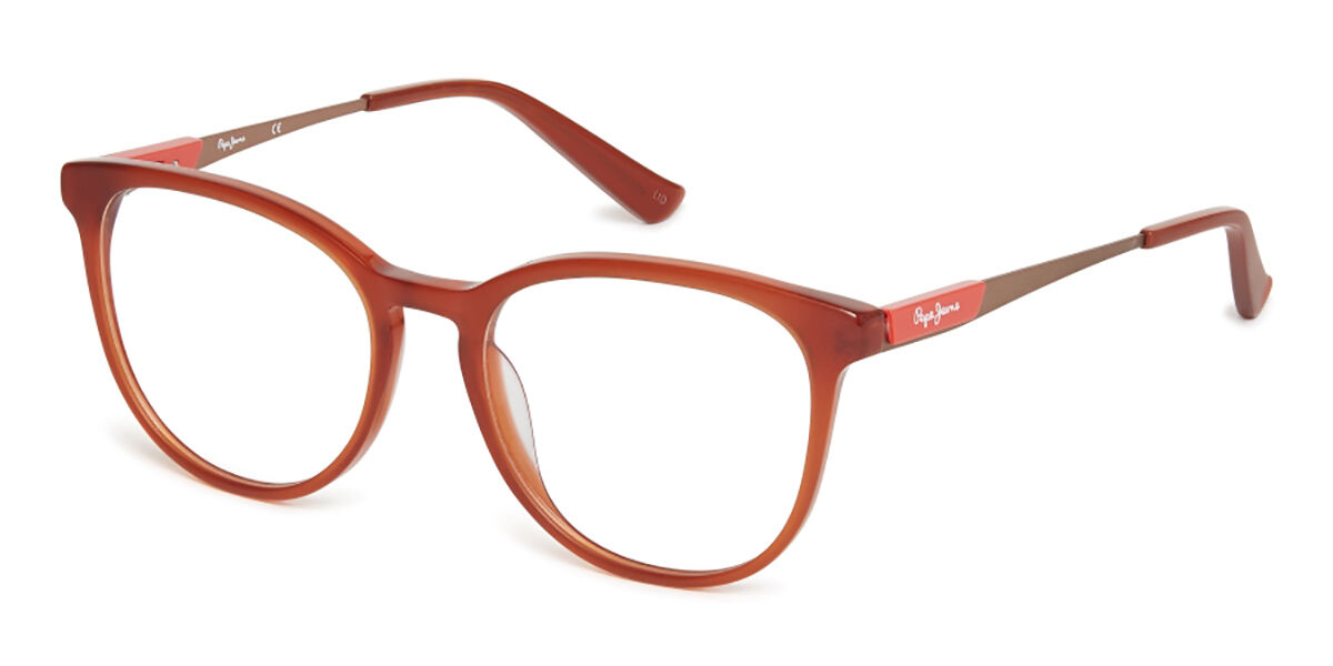 Photos - Glasses & Contact Lenses Pepe Jeans PJ3362 C3 Men's Eyeglasses Brown Size 49  - Blue Light Block Available (Frame Only)