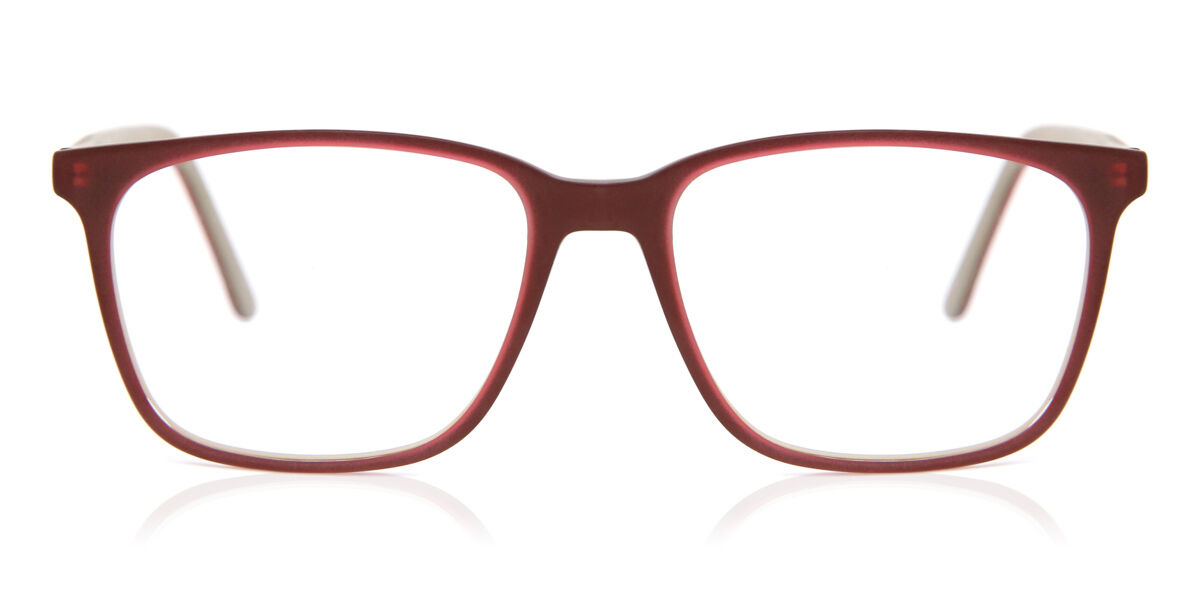 Square Full Rim Plastic Men's Prescription Eyeglasses Online Burgundy Size 55 - Free Lenses - Blue Light Block Available - Arise Collective