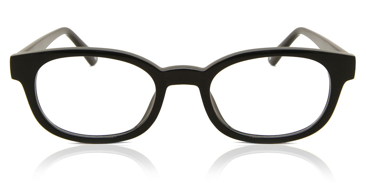 Fyrkantig Halv Ram Plast Svarta Glasögon Män - Blåa Light Glasoögon - Arise Collective