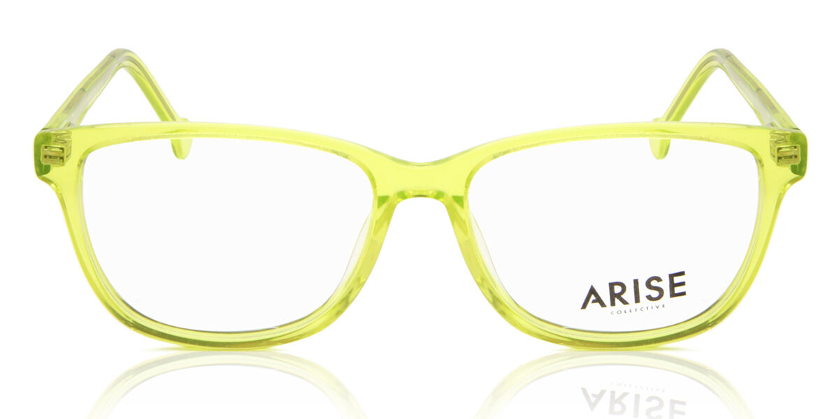 Square Full Rim Plastic Men's Prescription Glasses Online Yellow Size 50 - Free Lenses - Blue Light Block Available - Arise Collective